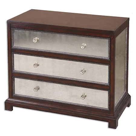 Jayne Accent Chest with Metal Style Drawer Fraces